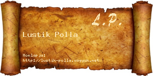 Lustik Polla névjegykártya